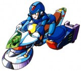 Mega Man X auf einem Ride-Chaser
